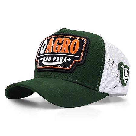 BONE SACUDIDOS - O AGRO NAO PARA - VERDE - REF. BN320SCD