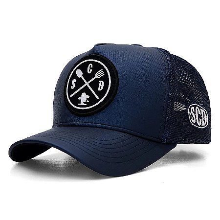 BONE SACUDIDOS - LOGO REDONDO FOGO - MARINHO - REF. BN393SCD