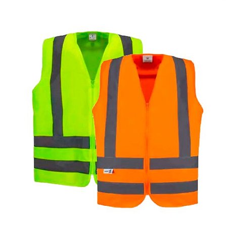 Colete Refletivo Kalipso sem Bolso Laranja ou amarelo Fluorescente