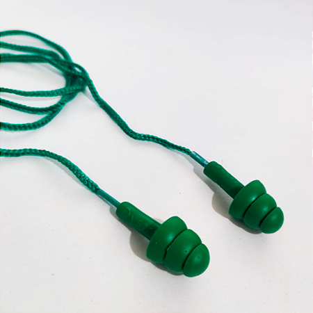 KIT 10 UN - Protetor Auricular Copolímero C/ Cordão - Repil - CA 10551