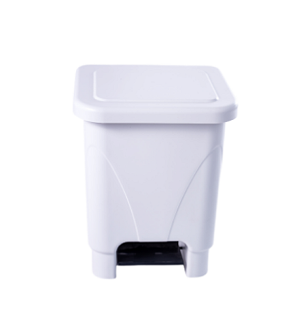 LIXEIRA COM PEDAL BRANCA 15 LITROS USAPLAST