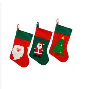 Enfeite Natal Meia de Natal decoração enfeite natalino verde ou vermelho