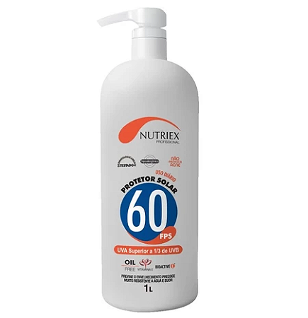 Protetor Solar FPS 60 1/3 UVA 1 Litro Nutriex