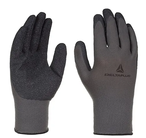 Luva de Segurança Tam 9 Delta Plus VE630 Em Poliéster Com Látex Corrugado Serviços Gerais 38870