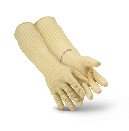 LUVA LÁTEX RANHURADA CANO LONGO SUPER LÁTEX SUPER SAFETY CA 37158