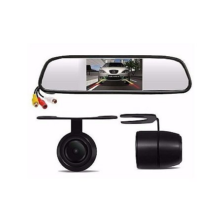 Retrovisor Com Display e Câmera de Ré 2X1 Borboleta Colorida Noturna - BG  Parts - Peças e Acessórios Automotivos