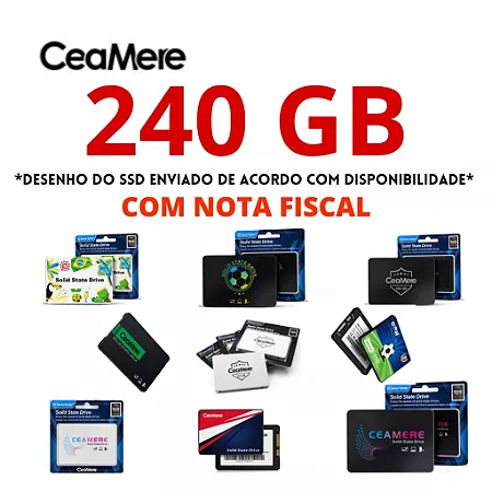 SSD de 240 GB  disco interno sata. CeaMere - Com Windows 10 original já instalado - R$:297,00
