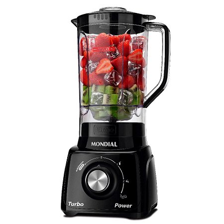 Liquidificador com Filtro Mondial L99 FB 500W 2.2L Preto 127V - R$:178,90