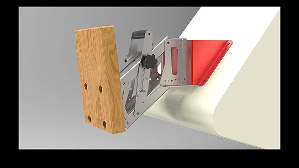Suporte Adaptador para espelhos de popa inclinados.