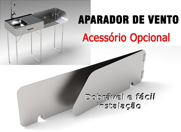 Aparador de vento para fogareiro