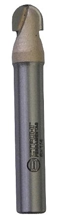 Fresa Meia Esfera / Ponta U / Meia Cana Haste 6mm Corte 1/4