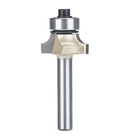 Fresa Quebra Canto / Arredonda Canto Com Rolamento  6mm X 1/4