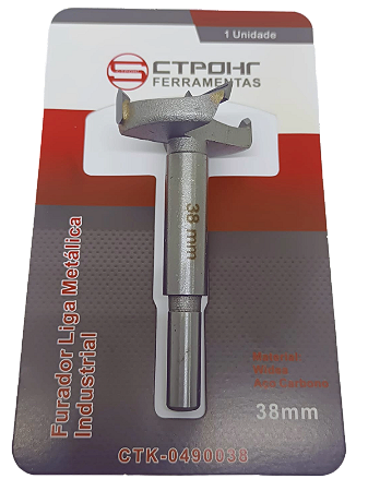 Broca Fresa Forstner Furo 38mm Para Madeira Com Ponta Guia