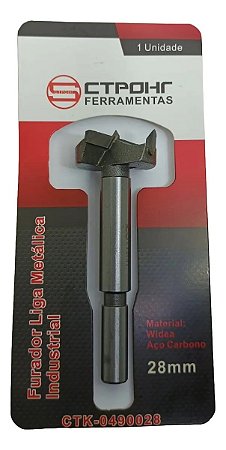 Broca Forstner 28mm P/ Dobradiça De Armário Liga Industrial