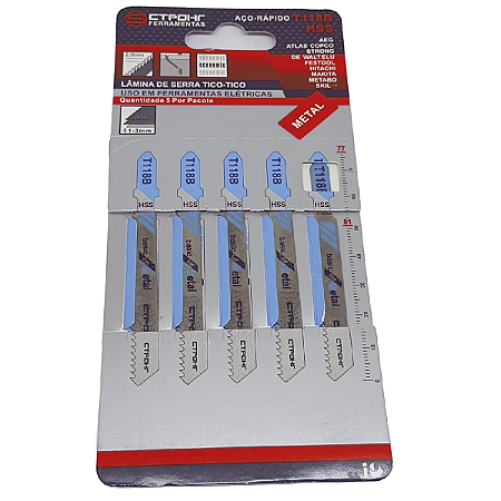 Lamina De Serra Tico Tico Para Metal Basic para Metal T118b