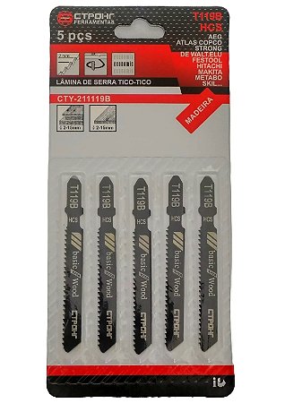 Lamina De Serra Tico Tico T119b Para Corte Reto Madeira Mdf