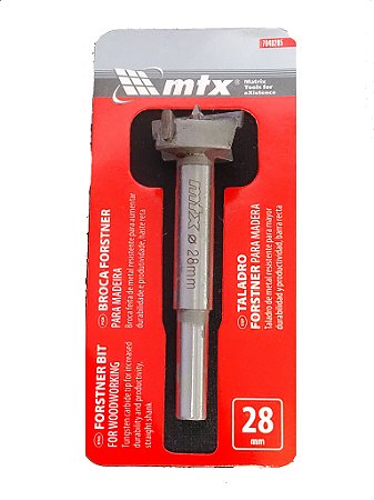 BROCA FORSTNER 28MM LAMINAS DE METAL RESISTENTE MADEIRA MDF