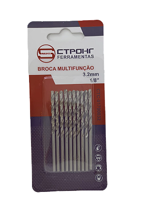 BROCA ACO RAPIDO 3.2mm 10PCS PARA METAIS