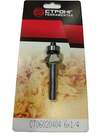 Fresa Quebra Canto / Arredonda Canto C/ Rolamento 6mm X 3/8