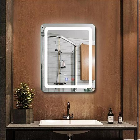 Espelho Para Banheiro com LED e Touch