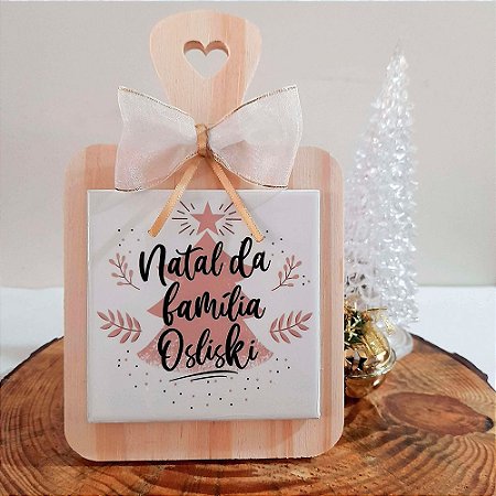 Tabuinha Decorativa Personalizável de Natal