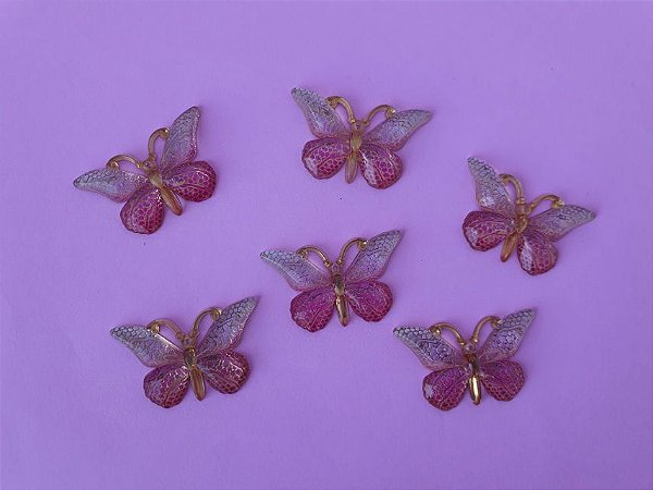 Borboleta de acrílico 02 unidades