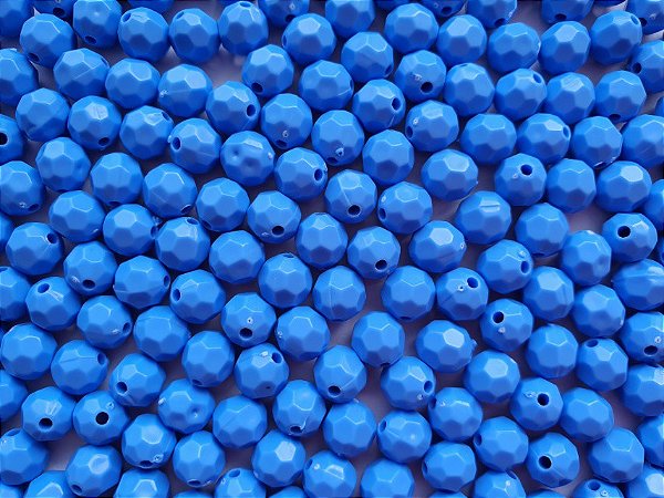Bola azul sextavada leitosa 08mm 50 gramas