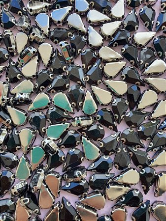 Chaton gota preto engrampado 8x13mm