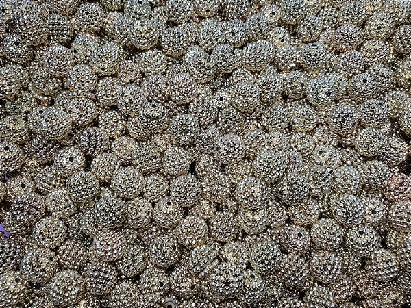 Pérola craquelada dourada 12mm