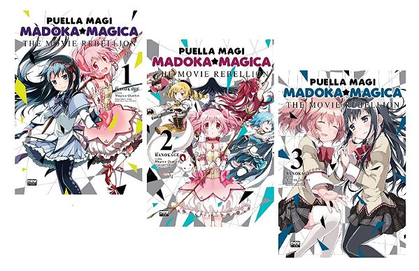 Puella Magi : Madoka Magica - The Movie Rebellion [ Volumes 01, 02 e 03 ] - Completo (Itens novos e lacrados)