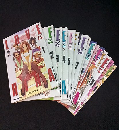 Love Hina - Kit com volumes 01 ao 15 (Itens usados e reembalados)