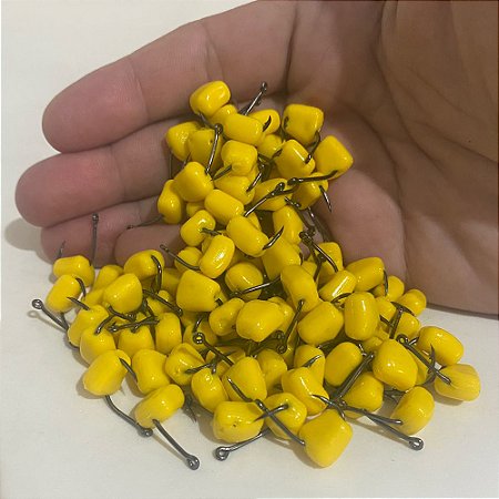 Isca Artificial de Milho Aromatizado Com Anzol Para Carpa e Tilápia