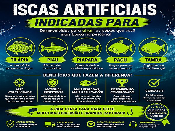 Isca Artificial Para Tilápia Piau e Piapara Bicho da Laranja Sem Anzol