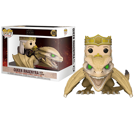 Pop! Funko Deluxe House of The Dragon (Casa do Dragão) - Rainha Rhaenyra com Syrax 305