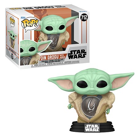 Pop! Funko - Star Wars - Din Grogu com Armadura 712 (Bobble-Head)