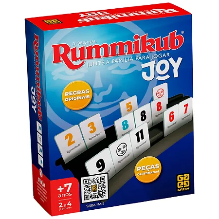 Jogo Rummikub Joy – Versão Compacta com Peças Cartonadas | Grow