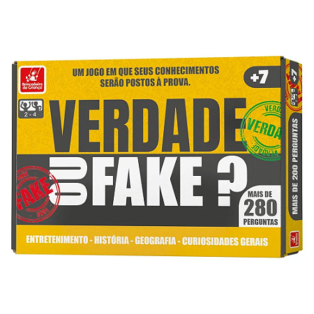 Jogo Verdade ou Fake? - Brincadeira de Criança