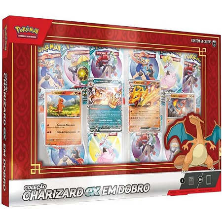 Box Coleção Charizard ex em Dobro - Pokémon