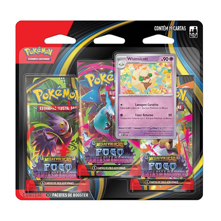 Blister Triplo Fogo Fantasmagórico ME02 - Pokémon