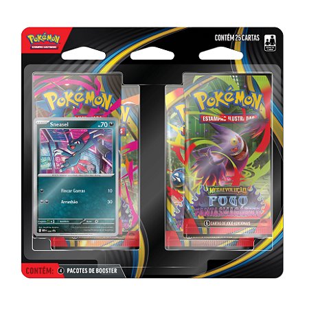 Blister Quadruplo Fogo Fantasmagórico ME02 - Pokémon