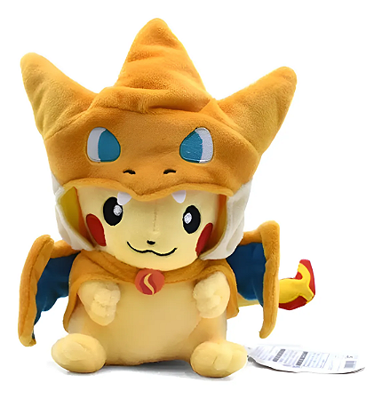Pelúcia Pikachu Charizard Y 25cm - Pokémon