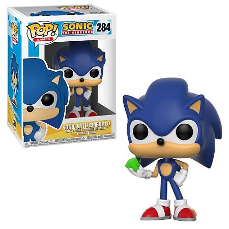 Pop! Funko Sonic The Hedgehog - Sonic com Esmeralda - 284