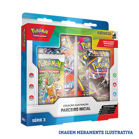 Box Coleção Ilustração Parceiro Inicial - Serie 3 - Pokémon