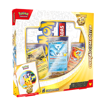 Box Coleção com Poster Colebração de 30 anos - Pokémon