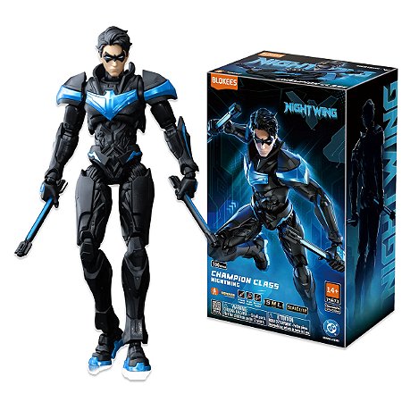 Boneco Articulado DC Champion Class Nightwing - Blokees