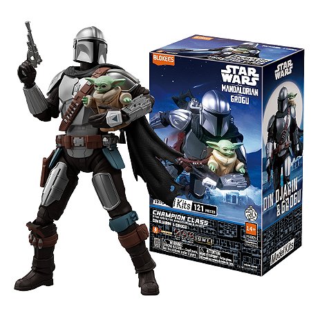 Boneco Star Wars Mandalorian Din Djarin Grogu - Blokees