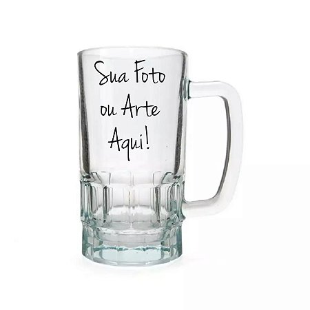 Caneca Chopp Vidro 550ml Personalizada