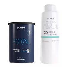 Kit DO.HA Royal Fantasie Blue Dust-Free + Oxidante 30 Volumes (2 Produtos)