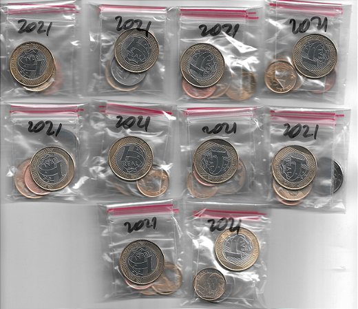 10 Série Moeda Real de 2021 - F.C.