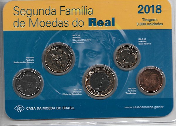 Brasil Set em Blister Original do BC de 2018